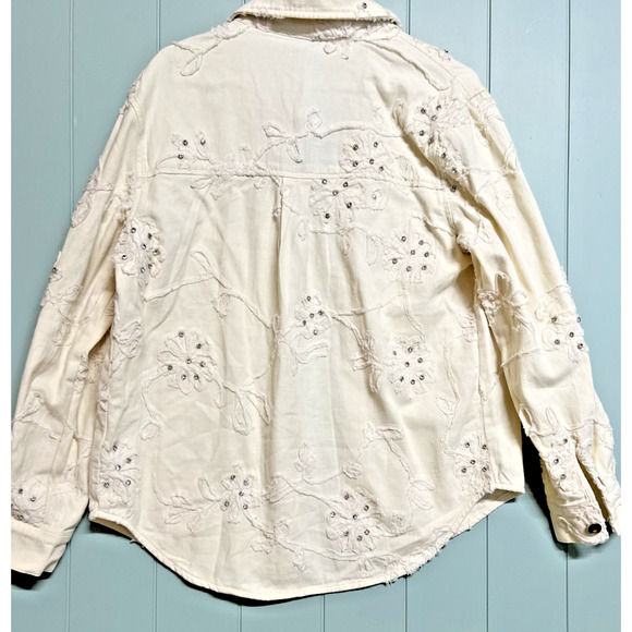 Monaliza Women’s Gold Blouse Top Size M Short Sleeve Casual Lightweight - Picture 6 of 6